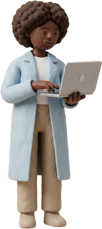 A clay program lead running the capture report on a laptop