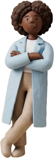 A clay pharmacist leaning on the OTC dashboard